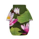 Pink Water Lilies Print Dog Zip Up Hoodie
