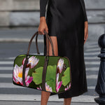 Pink Water Lilies Print Duffle Bag
