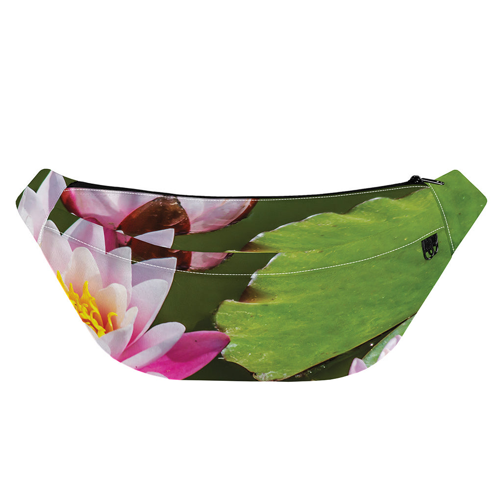 Pink Water Lilies Print Fanny Pack