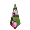 Pink Water Lilies Print Hand Towel