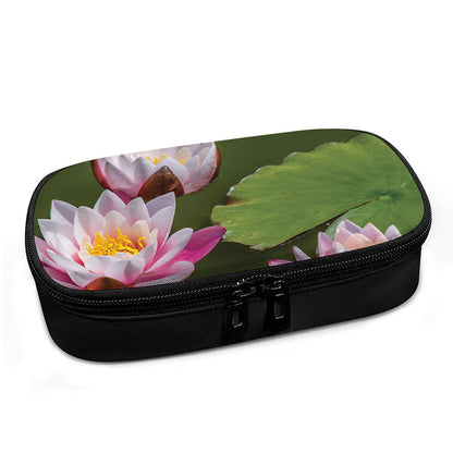 Pink Water Lilies Print Insulin Cooler Travel Case