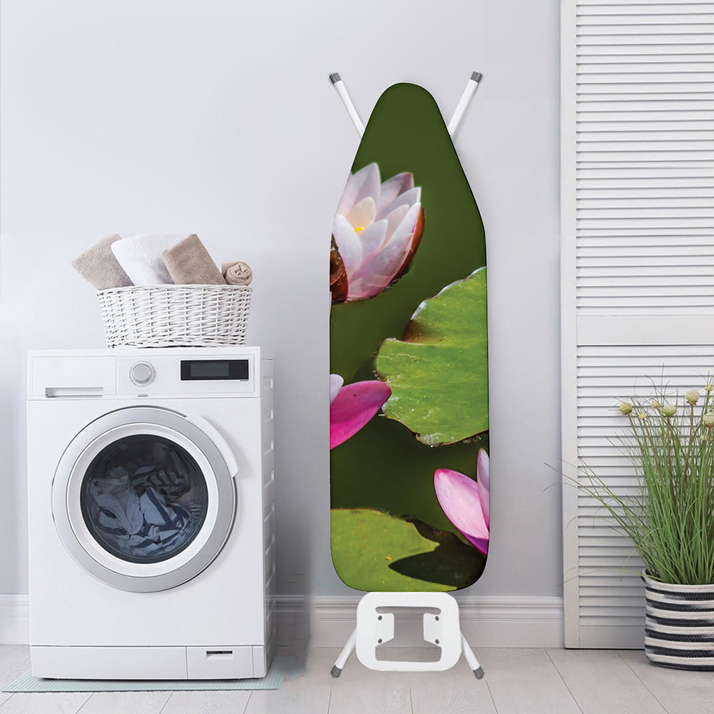 Pink Water Lilies Print Ironing Board Cover