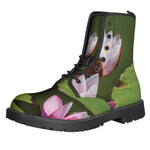 Pink Water Lilies Print Backpack