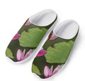 Pink Water Lilies Print Mesh Casual Shoes