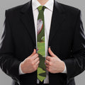 Pink Water Lilies Print Necktie