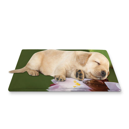 Pink Water Lilies Print Pet Cooling Mat Cover