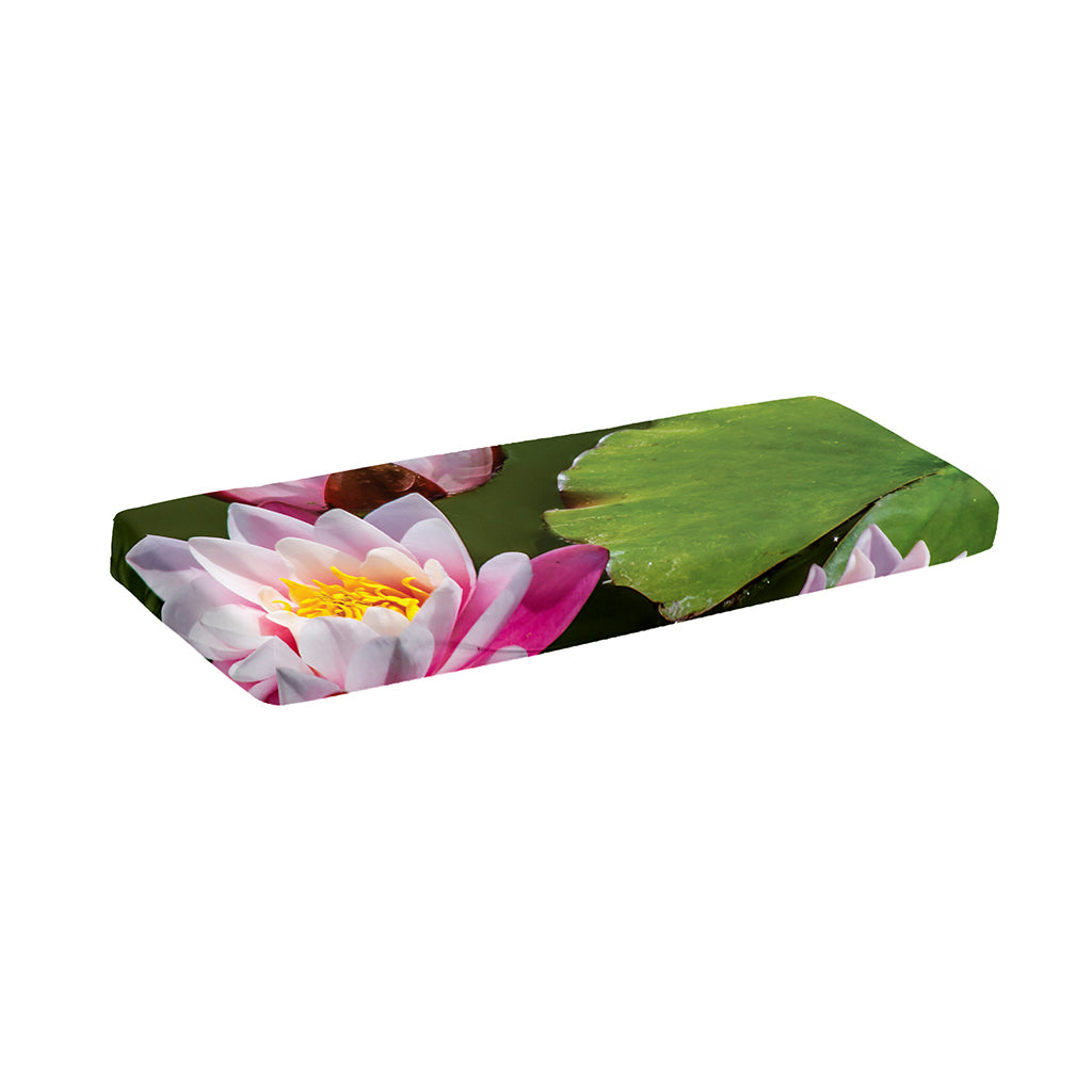 Pink Water Lilies Print Piano Keyboard Cover