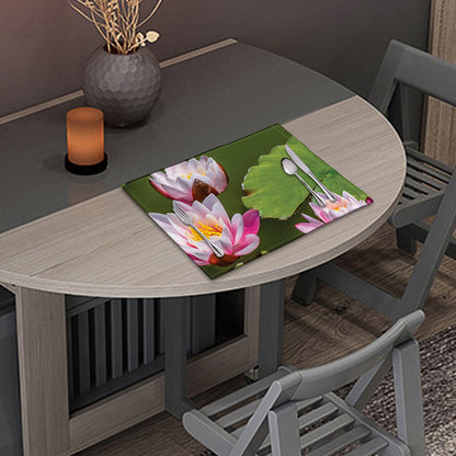 Pink Water Lilies Print Placemat