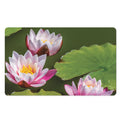 Pink Water Lilies Print Polyester Doormat