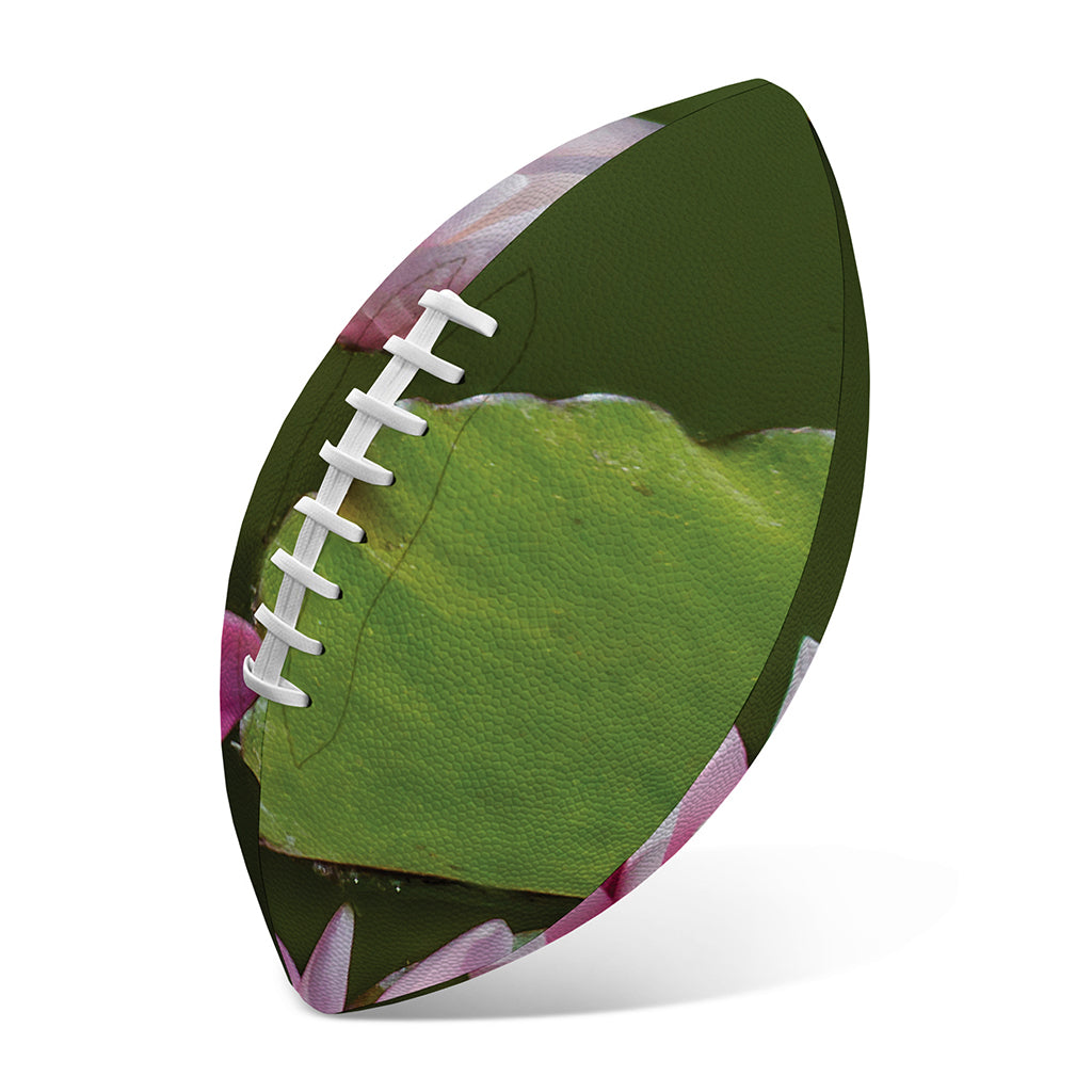 Pink Water Lilies Print Rugby Ball