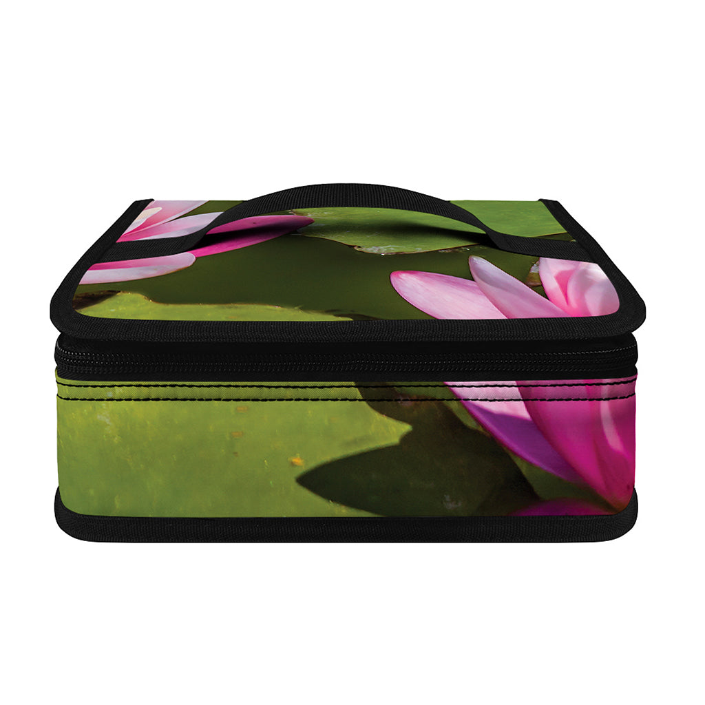 Pink Water Lilies Print Small Lunch Bag