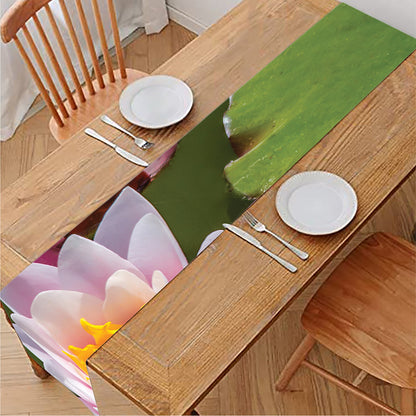 Pink Water Lilies Print Table Runner
