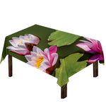 Pink Water Lilies Print Tablecloth