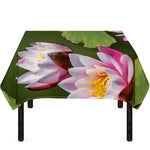 Pink Water Lilies Print Tablecloth