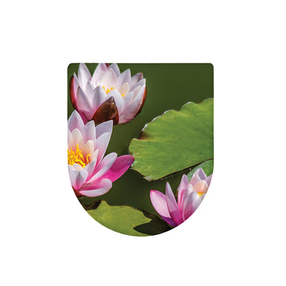 Pink Water Lilies Print Toilet Lid Cover