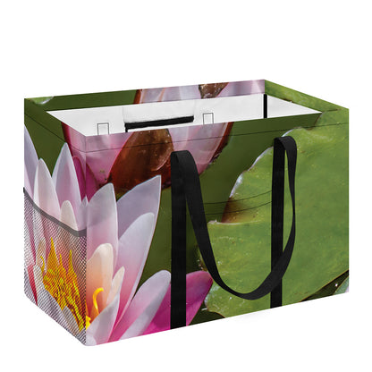 Pink Water Lilies Print Utility Tote Bag