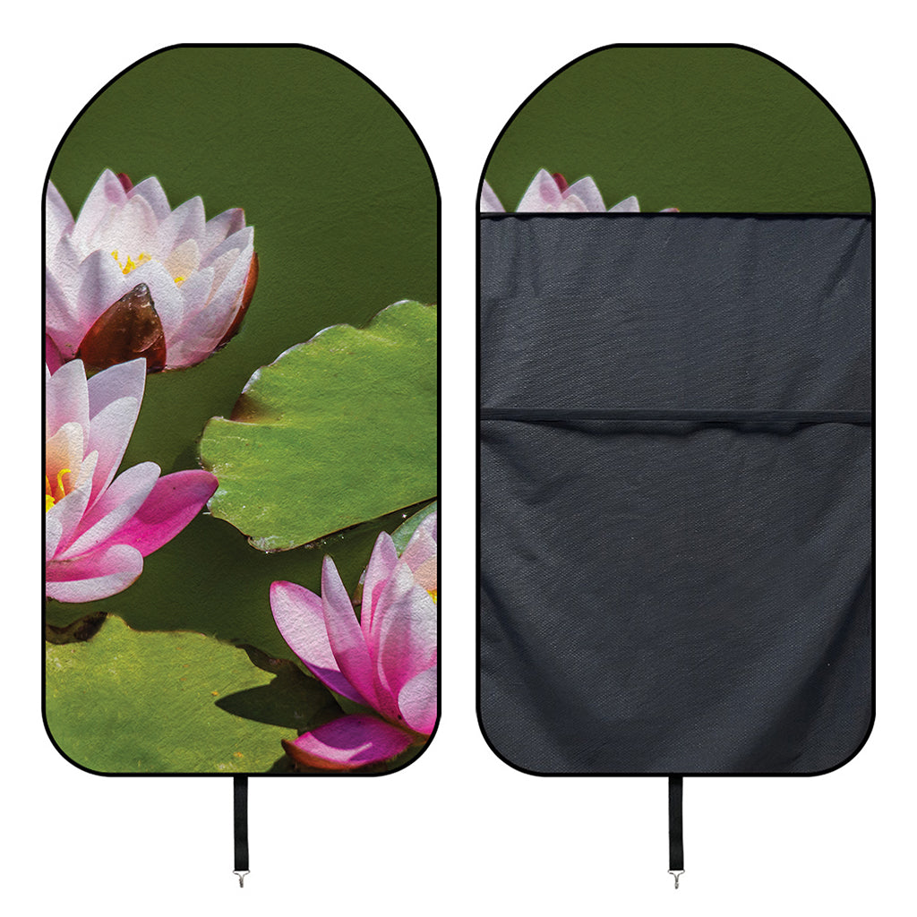 Pink Water Lilies Print Waterproof Car Seat Cover