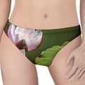 Pink Water Lilies Print Women's Thong