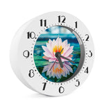 Pink Water Lily Print Alarm Clock