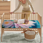 Pink Water Lily Print Baby Crib Sheet