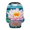 Pink Water Lily Print Baby Seat Cover