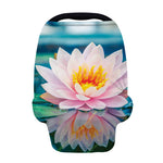 Pink Water Lily Print Baby Seat Cover