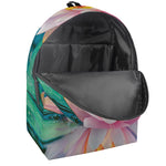 Pink Water Lily Print Backpack