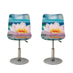 Pink Water Lily Print Bar Stool Covers