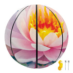 Pink Water Lily Print Basketball