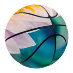 Pink Water Lily Print Basketball