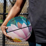 Pink Water Lily Print Basketball