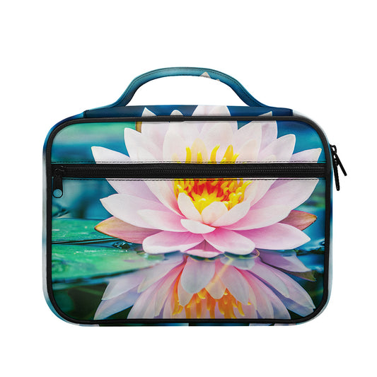 Pink Water Lily Print Briefcase Bible Bag