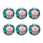 Pink Water Lily Print Coaster Set