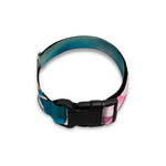 Pink Water Lily Print Dog Collar