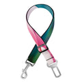 Pink Water Lily Print Dog Seat Belt