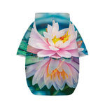 Pink Water Lily Print Dog Zip Up Hoodie