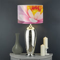 Pink Water Lily Print Drum Lamp Shade