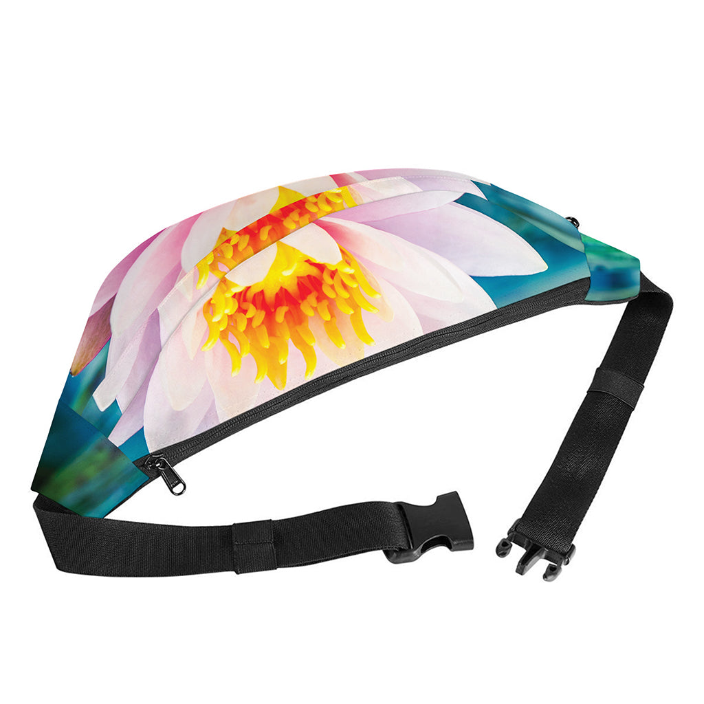 Pink Water Lily Print Fanny Pack