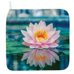 Pink Water Lily Print Hand Towel