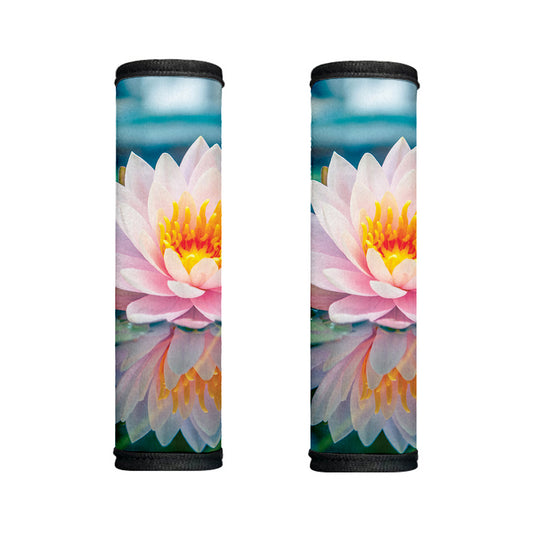 Pink Water Lily Print Handle Covers