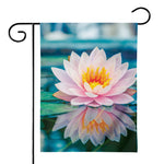 Pink Water Lily Print House Flag