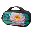 Pink Water Lily Print Portable Cooler Travel Case