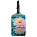 Pink Water Lily Print Luggage Tag