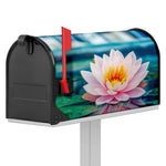 Pink Water Lily Print Mailbox Cover