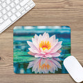 Pink Water Lily Print Mouse Pad