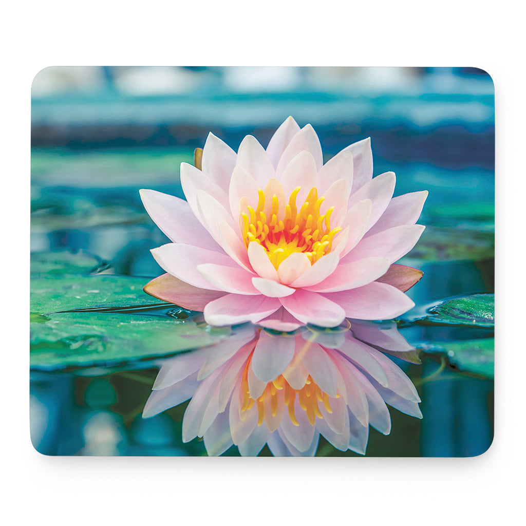 Pink Water Lily Print Mouse Pad