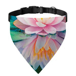 Pink Water Lily Print Over The Collar Dog Bandana