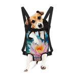 Pink Water Lily Print Pet Carrier Backpack