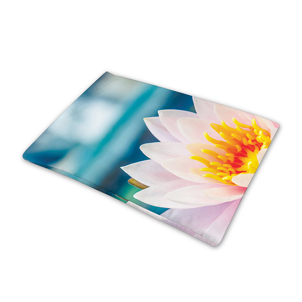 Pink Water Lily Print Pet Cooling Mat Cover
