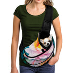 Pink Water Lily Print Pet Sling Carrier